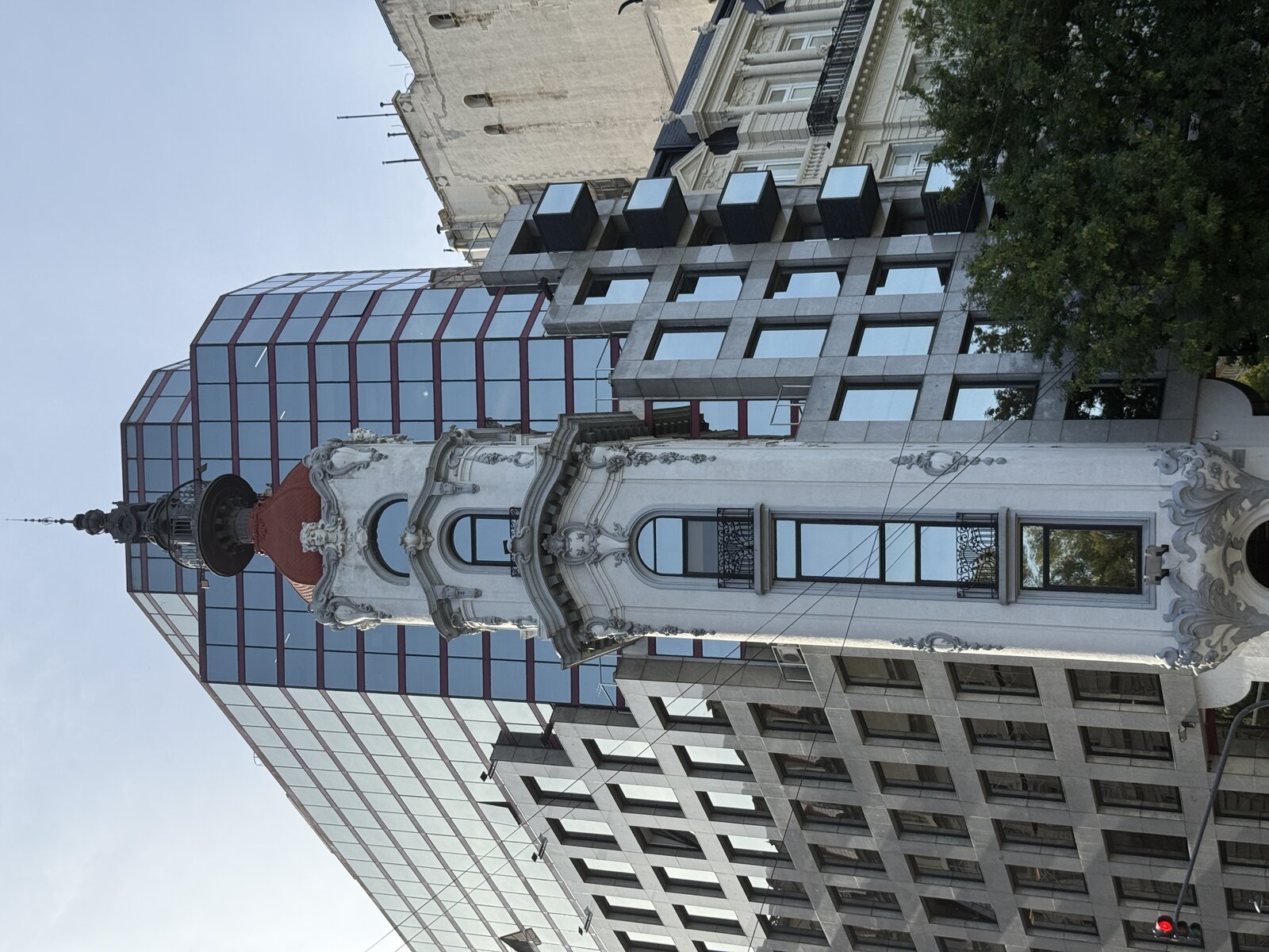 Ornate clock tower in Buenos Aires Centro